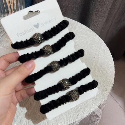 Korean high-grade feeling headband 2023 New exquisite large intestine hair band rubber band women's horsetail ball headdress leather case