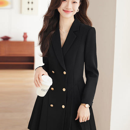High-grade suit dress women's spring and autumn 2024 New elegant waist-tight small beauty salon professional work clothes
