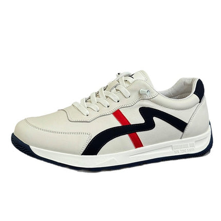 Forrest Gump Shoes Men's First-Layer Cowhide Light Luxury Style Breathable Flat White Shoes Youth Versatile Summer Sports and Casual Shoes