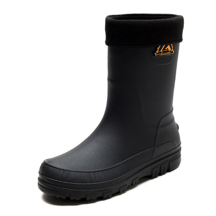 Cross-border Korean fashion non-slip rain boots waterproof kitchen shoes fishing car wash men's rain boots tube