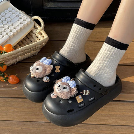 2026 Spring and Summer New Style Women's Clogs with Soft Soles, Comfortable for Outdoor Wear, Closed-Toe Slippers, Non-Slip Beach Sandals