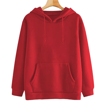 Aliexpress European and American Cross-Border Autumn New Products in Stock Off-Shoulder Hooded Warm Sweatshirt Pure Color Simple Without Printing