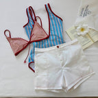 Three-piece set (bra + one-piece swimsuit + shorts) / For wholesale, please order in one-size-fits-all