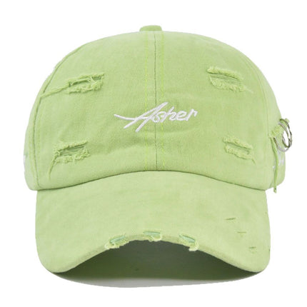 Soft Top Cap 2025 Hip-Hop Men's Korean Baseball Cap Women's Small Ripped Vintage Letter Hat New Year Face