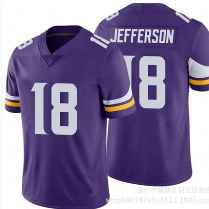 Foreign trade wholesale ball Vikings football jersey 19# Thielen 33# COOK 18 Jefferson
