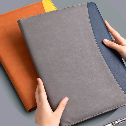 A4 Leather Folder Customized Business Multi-Functional 4S Sales Manager Talks about Single Measuring Room Folder with Calculator Board Clip