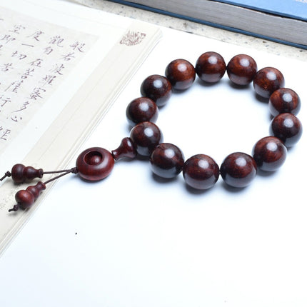 Venus Old Material Zambia Lobular Red Sandalwood Handheld Chain High Oil Mimi Buddha Bead String New Chinese Style Ornament for Men and Women
