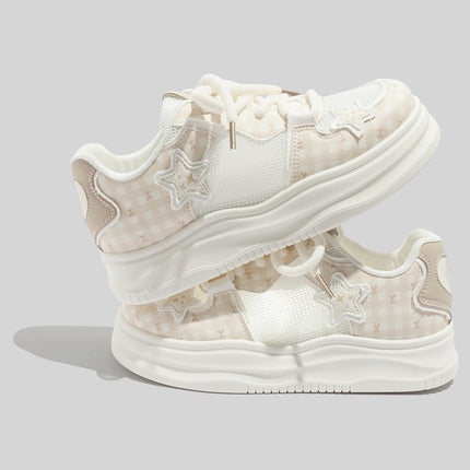 Beier Sweet White Sneakers for Women 2026 Spring New Versatile Fashionable Casual Thick-Soled High-Value Student Sneakers