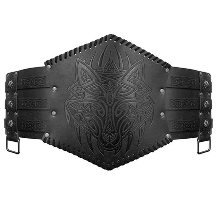 Scandinavian Viking Style Thor's Hammer Embossed Wide Belt Medieval Retro Girdle Knight Belt Cross-Border Hot Sale