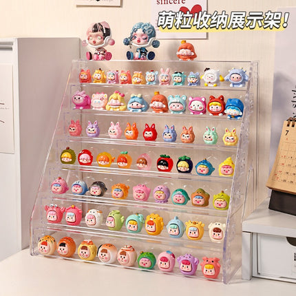 Cross-Border Acrylic Display Stand Transparent Multifunctional Storage Box Desktop Blind Box Cute Figurine Step Storage Rack