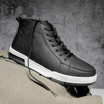 Men's shoes autumn and winter new high-top board shoes men's casual business shoes ins versatile sports fashion shoes one-piece delivery