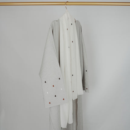 Cross-Border Embroidered Ethnic Cardigan Open-Style Long-Sleeve Heart Embroidery Linen Ethnic Clothing