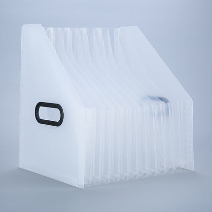 2026 New Model Vertical Oblique Accordion File Folder with 13 Compartments, Large Capacity, Pullable and Extendable Storage Accordion Folder