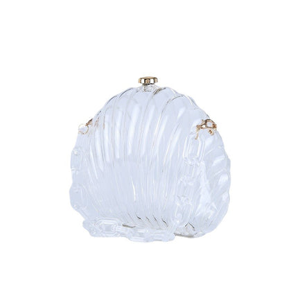 Cross-Border Acrylic Shell Bag, Transparent Evening Bag, Portable Evening Bag, Ladies Bag, Chain Cross-Body Bag