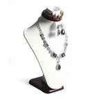 Wooden neck white leather multi-purpose mannequin stand