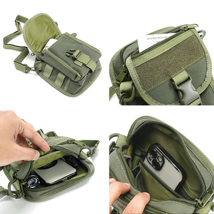Military Fan Tactical Cross-Body Bag Molle Accessory Expansion Waist-Mounted Sports Running Outdoor Convenient Small Waist Bag