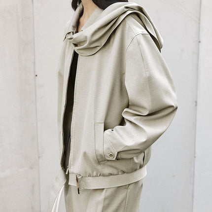 Love and Nancy Thirteen Lines Minimalist Autumn Style Three-Dimensional Versatile Layered Unisex Jacket for Women 02763