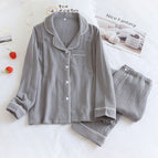 Lapel- crepe-solid color-grey / M