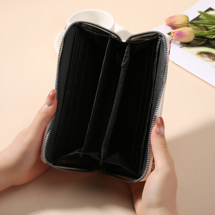 Cross-Border New Model Women's Korean-Style Long Versatile Large-Capacity Double-Layer Retro Pattern Coin Purse and Phone Bag