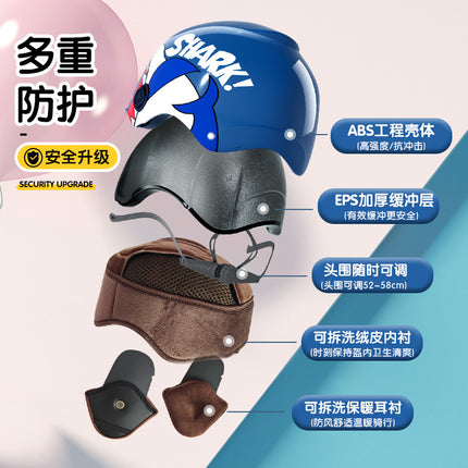 New National Standard 3c certified children's helmet boy baby girl electric car Children's helmet Four Seasons Universal half helmet