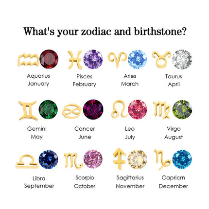 Non-Fading Titanium Steel Zodiac Necklace for Women, Birthstone Rhinestone Pendant, Clavicle Chain, European and American Style Niche Light Luxury Jewelry