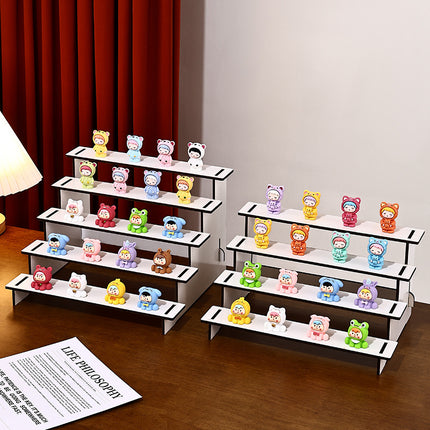 Live Broadcast Display Doll Rack 2-5 Layers Display Rack Small Ornaments Storage Desktop Storage Rack Hand-Made Display Ladder Rack