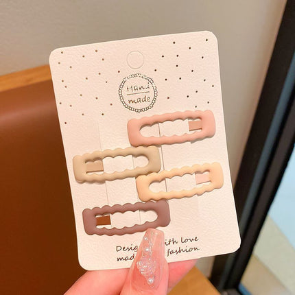 Milky Coffee Color Star Hairpin Baby Broken Hair Bb Clip Does Not Hurt Hair Little Girl Bangs Clip 2023 New Kidsren's Hairpin