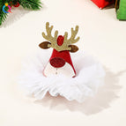 Gauze skirt hat clip-fawn