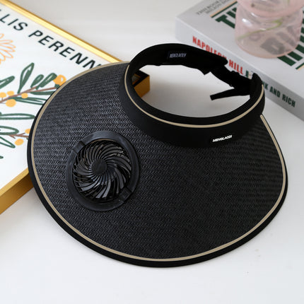 Korean Style Straw Hat for Men and Women, Anti-Uv, Foldableable Sunshade, Empty Top Hat, Sun Protection, Face-Covering Beach Sun Hat