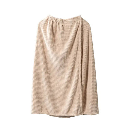 Thickened and Enlarged Coral Velvet Women's Bath Skirt, Wearable Bath Towel, Adult Velcro Strap Tube Top, Soft and Highly Absorbent, Wholesale from Manufacturer