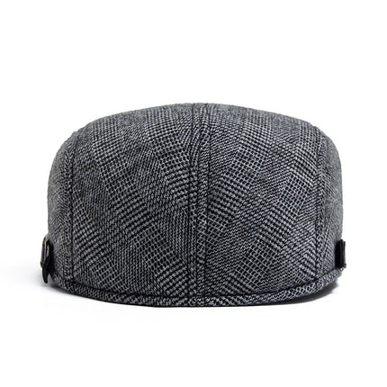 High-grade wool and woolen forward painter hat men's autumn and winter beret retro middle-aged and old peaked cap thick