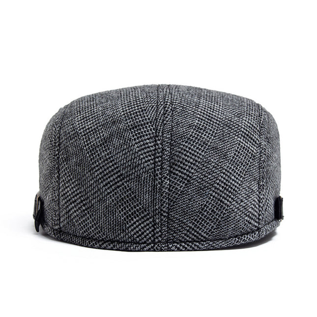 High-grade wool and woolen forward painter hat men's autumn and winter beret retro middle-aged and old peaked cap thick