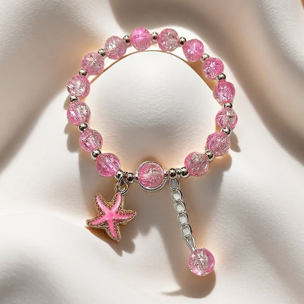 New Chinese-Style Ancient Beaded Elastic String Bracelet, Sweet Girl's Glass Bracelet, Night Market Stall, Cross-Border Live Broadcast Jewelry