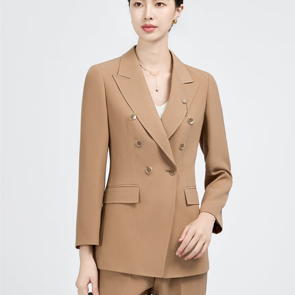 Professional Suit suit Fashion 2025 New High-end Temperament Goddess Fan Commuter Suit khaki Coat Women