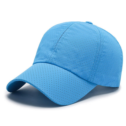 Quick-Drying Baseball Hat Men's Summer Outdoor Sports Sun Protection Breathable Hole Sun Hat Korean Style Casual Sunshade Peaked Cap