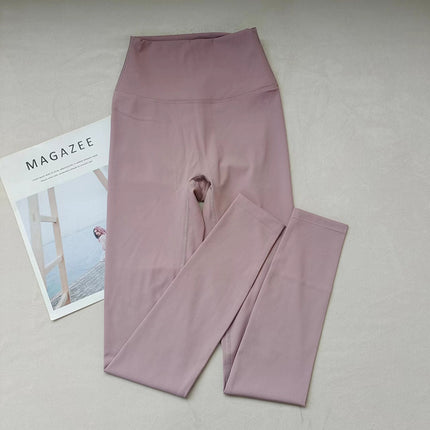 lu same style brushed ~ soft and delicate skin-friendly high waist hip lifting yoga pants fitness ankle-length pants in area T ~