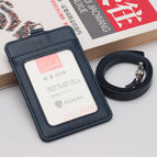 Blue + lanyard (clip-on id badge holder)