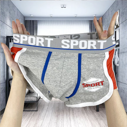 Personalized men's underwear sports boxers cotton plus size New sexy trendy men's sexy Korean style boxer shorts head