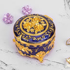 Round rose sapphire blue jewelry box