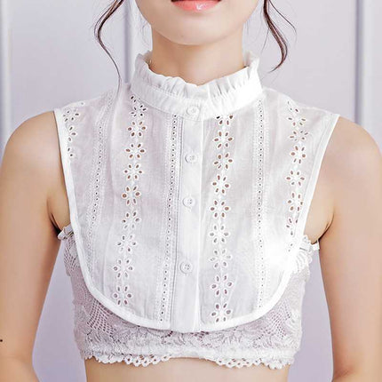 Fake Collar Women's All-match Fake Collar Shirt Decorative Collar Ruffled Fake Collar White Shirt Autumn and Winter with Sweater Decorative Collar