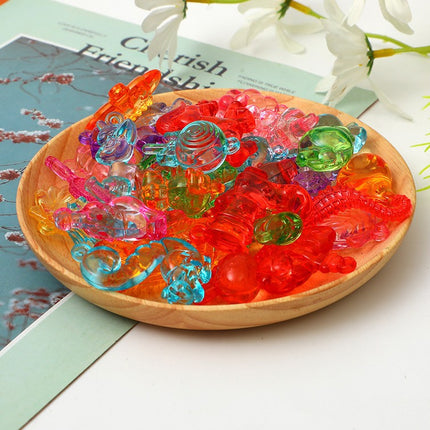 Jin Pack Children's Gem Toy Colorful Treasure Diamond Crystal Plastic Acrylic Handmade Beads Princess Girl's Birthday
