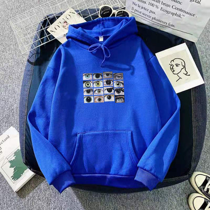 2024 Export Women's Autumn and Winter Velvet Thickeneded European and American Loose Long-sleeved Hoodie Large Size Pure Color Sweatshirt Women's Clothing
