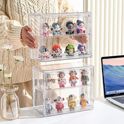 Which display rack transparent acrylic with lid dustproof storage blind box hand-held Lego display box bubble Mart