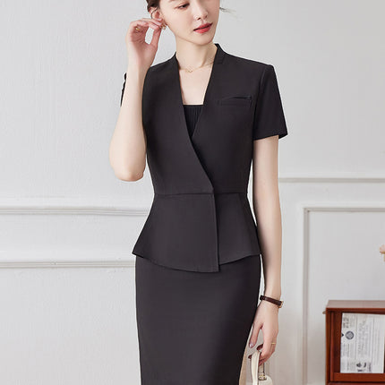 Jindian work clothes suit summer gray temperament professional suit jewelry shop work hotel front desk work clothes for women