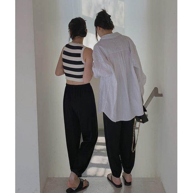 Du Xiaozhai Summer Fairy Cool Pants Women's Bloomers Sun Protection Pants High Waist Anti-Mosquito Pants Women's Casual Pants Home Pants