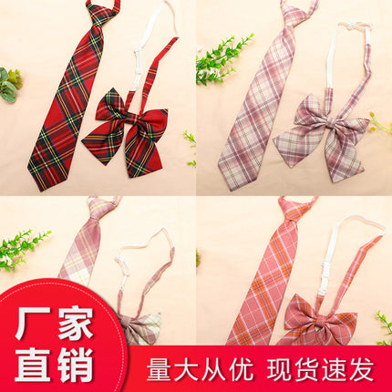 JK Uniform Accessories Tie-Free Collar Flower Suit Flat Horn Bow Tie Feather Root Small Collocation College Style Korean New Style