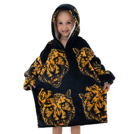 New composite winter clothes home pajamas lazy TV blanket baby flannel oversized super thick lambswool cartoon
