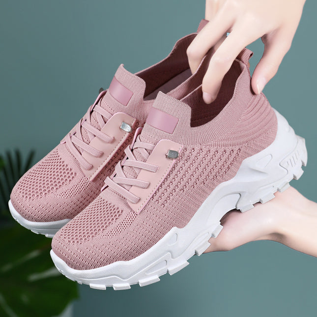 Shoes Women's Shoes Versatile Summer Mesh Breathable Casual Shoes Cross-Border Slip-On Women's Shoes Soft Sole Comfortable Mom's Shoes