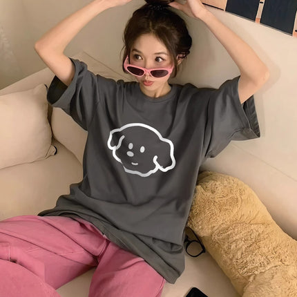 Pure Cotton Short-Sleeve T-Shirt for Women 2026 New White Half-Sleeve Korean Style Loose Lazy Style Summer Stunning Top Ins