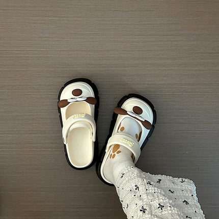 Big-Eyed Dog Eva Clogs Summer 2026 New Trendy Fashion Thick-Soled Casual Versatile Outdoor Slippers